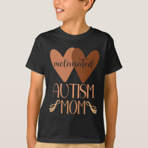 T-shirt Autisme Noir Maman Du Fils Autiste Enfants Melanat