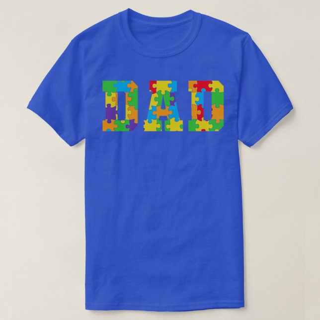 T-shirt Autisme Papa Drôle Autiste Conception (Design devant)