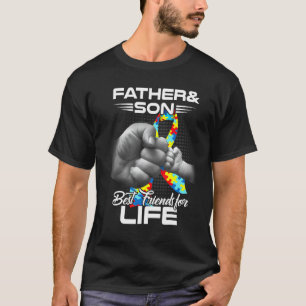 T-shirt Autisme PAPA Père et fils meilleurs amis pour la v