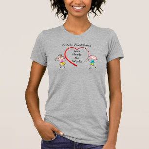 T-shirt  Autisme Pas De MotsT-Chemise