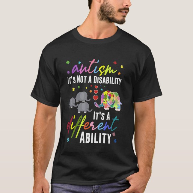 T-shirt AUTISME Pas un handicap C'est une capacité différe (Devant)