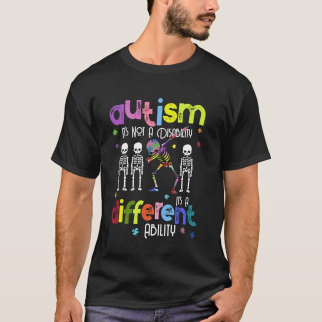 T-shirt AUTISME Pas un handicap C'est une capacité différe (Devant)