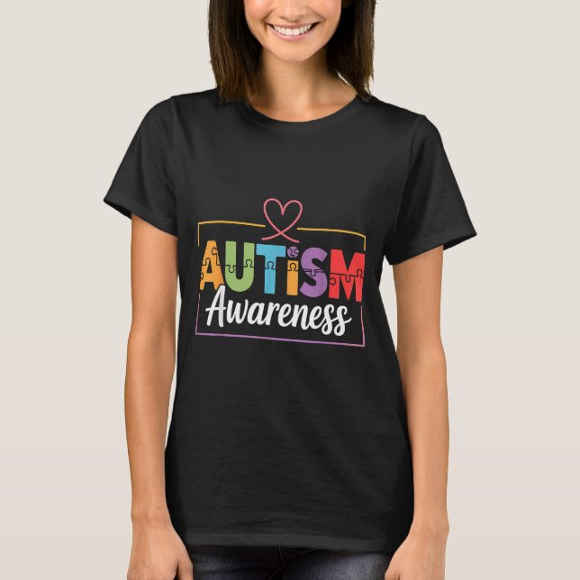 T-shirt Autisme prise de conscience autistique  (Devant)