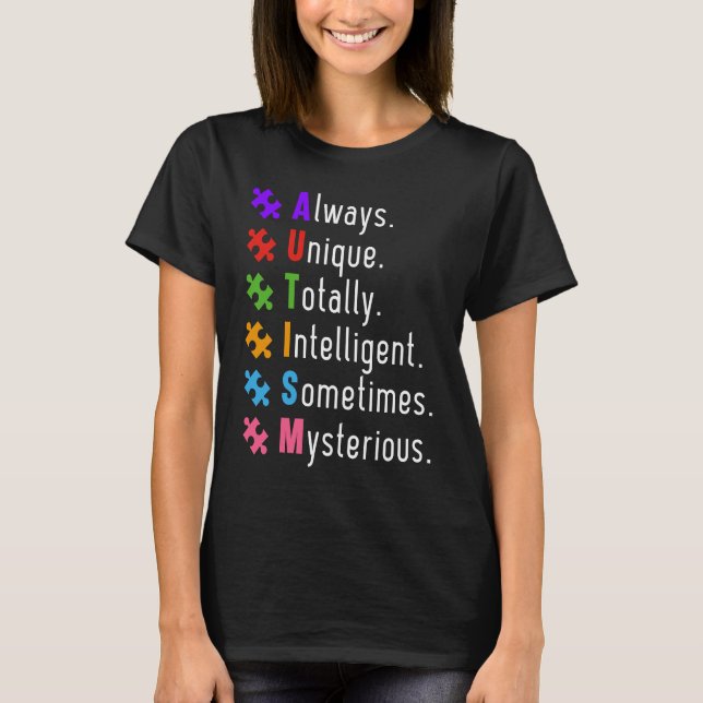 T-shirt Autisme Puzzle Autistique (Devant)