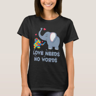 T-shirt Autisme-Puzzle Elephant Sensibilisation sur l'auti