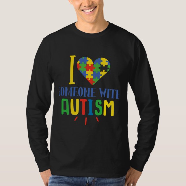 T-shirt Autisme Puzzle Ruban Sign Autisme Idée (Devant)