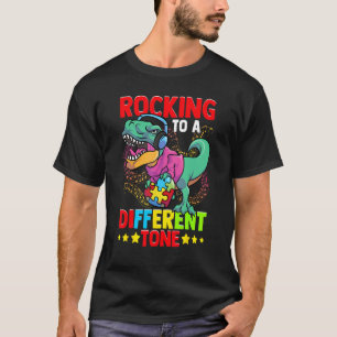 T-shirt Autisme qui balance sur un ton différent T-Rex tie