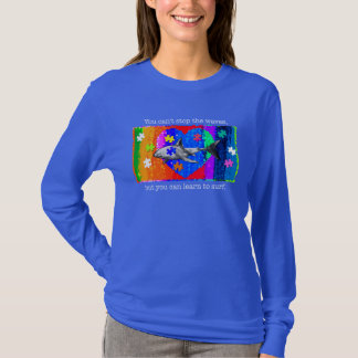 T-shirt Autisme Requin FEMMES BLEU