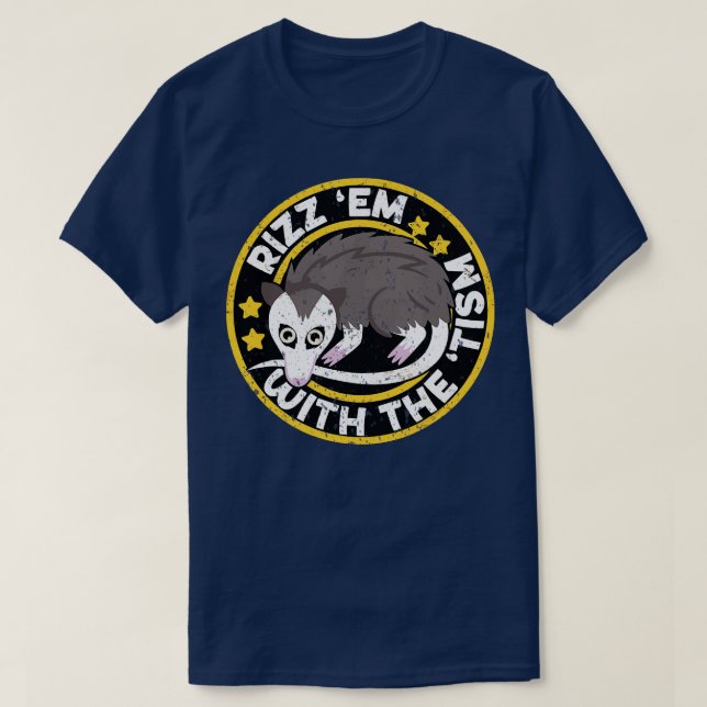 T-shirt Autisme Rizz Em Avec Tism Autistic Possum (Design devant)