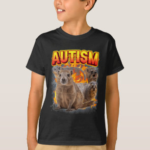 T-shirt Autisme Rock Hyrax Inapproprié Drôle Spécifique Cu