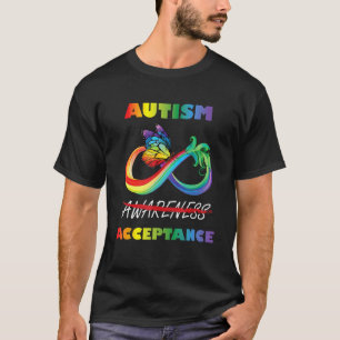 T-shirt Autisme - Rouge Au Lieu Infini - Papillon Acceptat