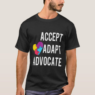 T-shirt Autisme-Sensibilisation à l'autisme Accepter Adapt