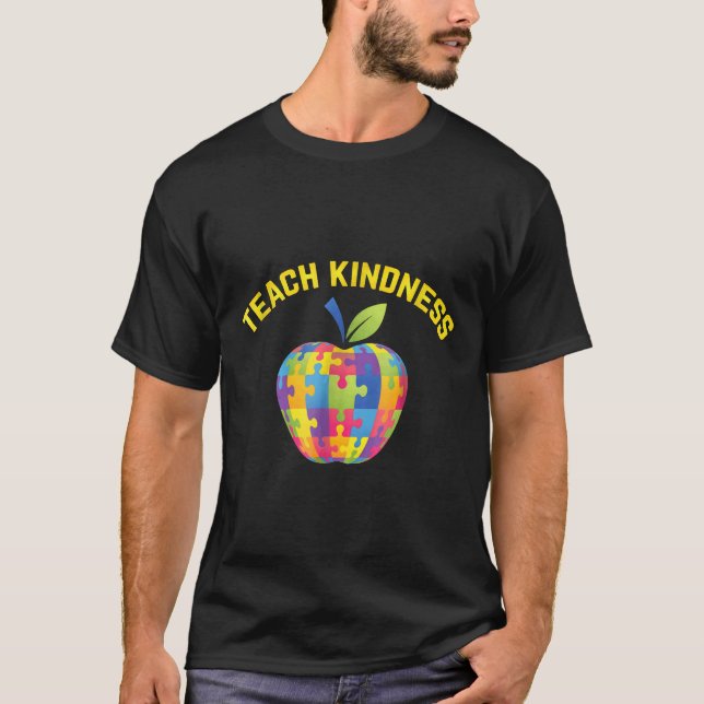 T-shirt Autisme-Sensibilisation à l'autisme Enseignant  En (Devant)
