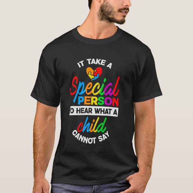 T-shirt Autisme Sensibilisation Personne Spéciale Écouter  (Devant)