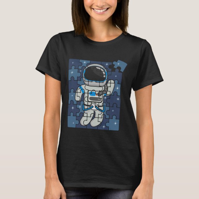 T-shirt Autisme Spaceman Astro Cosmo Sensibilisation sur l (Devant)