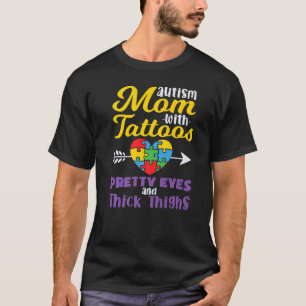 T-shirt Autisme Spectrum Disorder Mama Rainbow Awareness P