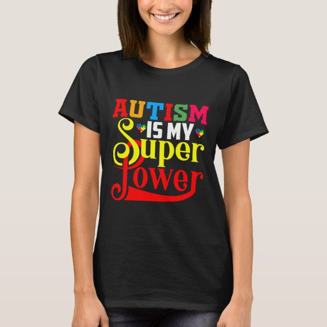 T-shirt Autisme Super Puissance Autisme Pour Autisme Autis (Devant)