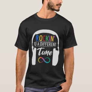 T-shirt Autisme Symbole D'Infinité Rockin À Une Tune Diffé