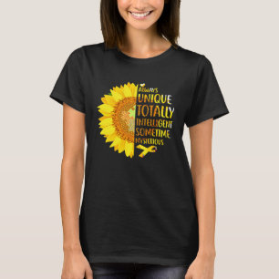 T-shirt Autisme Tournesol Unique Totalement Intelligent My