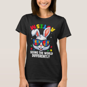 T-shirt Autisme Voir le monde différemment Lapin de sensib
