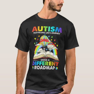T-shirt Autisme voyageant dans la vie en utilisant un parc