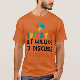 T-shirt Autiste mais prêt à discuter de Cornhole Autism Gi