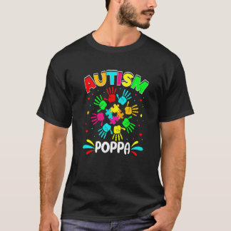 T-shirt Autiste Papa Puzzle Soutien Famille Sensibilisatio