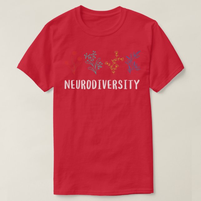 T-shirt Autistic Awareness Month Neurodiversity ADHD Flowe (Design devant)