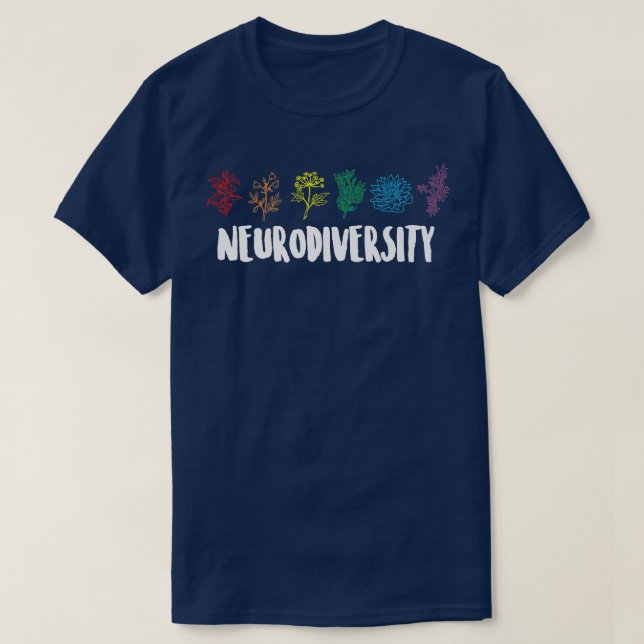 T-shirt Autistic Awareness Month Neurodiversity ADHD Flowe (Design devant)