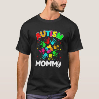 T-shirt Autistic Mommy Puzzle Soutien Famille Autism Award
