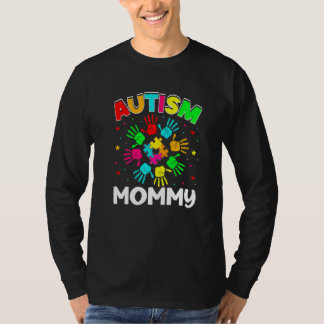 T-shirt Autistic Mommy Puzzle Soutien Famille Autism Award