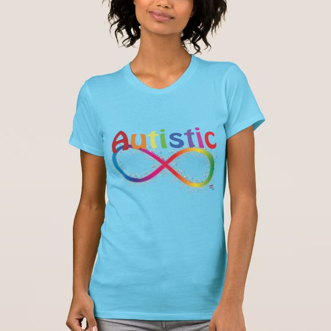 T-shirt Autistic Rainbow Infinity (Devant)