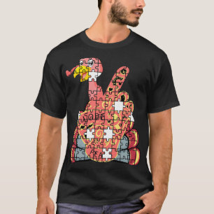 T-shirt Autistique Turquie signe de paix main puzzle Autis