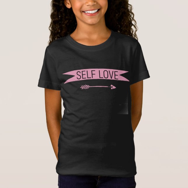T-Shirt Auto-amour typographie d'affirmation positive (Devant)