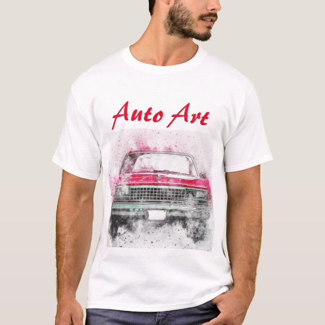T-shirt Auto Art Artistique Voiture graphique (Devant)
