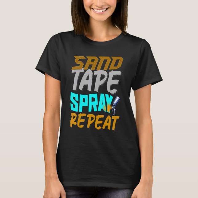 T-shirt Auto Body Peintre Sand Tape Spray Auto Body Techni (Devant)