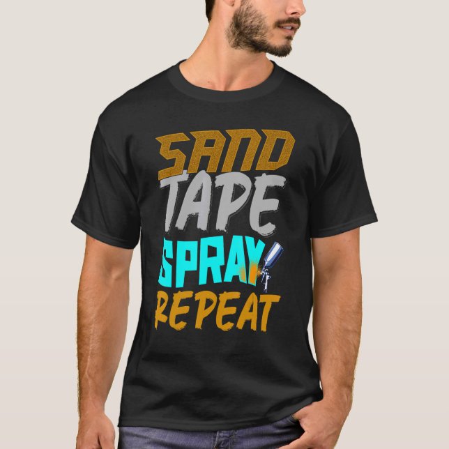 T-shirt Auto Body Peintre Sand Tape Spray Auto Body Techni (Devant)