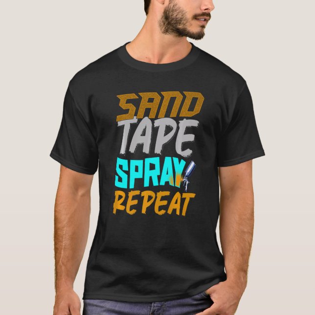 T-shirt Auto Body Peintre Sand Tape Spray Auto Body Techni (Devant)