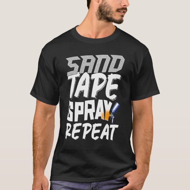 T-shirt Auto Body Peintre Sand Tape Spray Auto Body Techni (Devant)