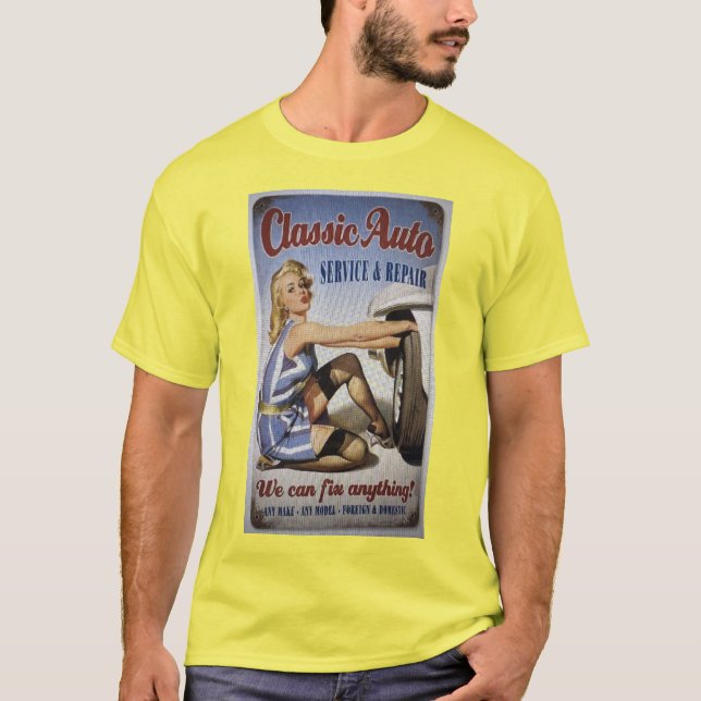 T-shirt Auto classique jolie fille (Devant)