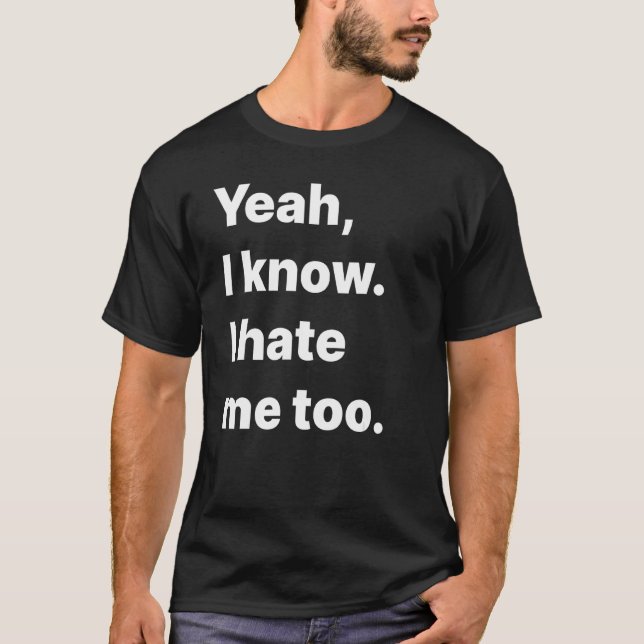 T-shirt Auto-dépréciation Introvert Overthinker Typographi (Devant)