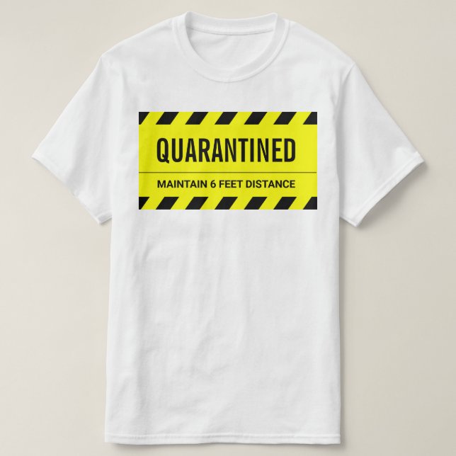 T-shirt Auto-isolement Coronavirus Quarantaine (Design devant)