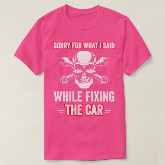 T-shirt Auto mécanique Funny Garage Fixation s mécanique (Design devant)