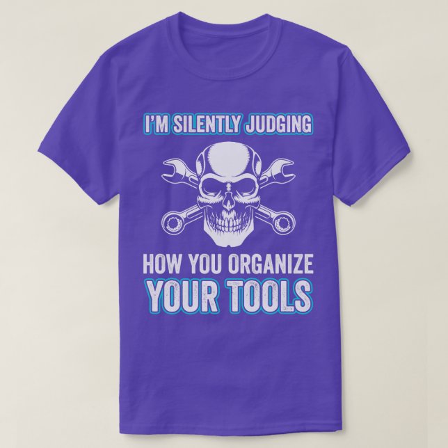 T-shirt Auto Mécanique Funny Garage Fixation s Outils méca (Design devant)