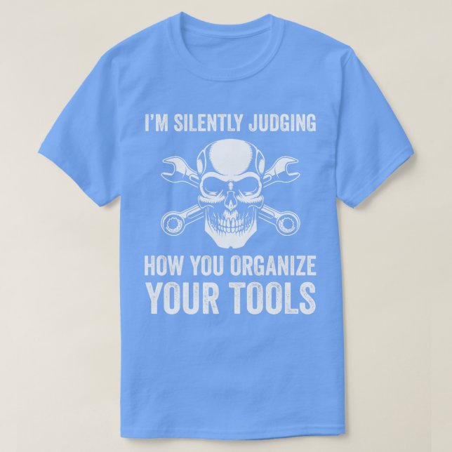 T-shirt Auto Mécanique Funny Garage Fixation s Outils méca (Design devant)