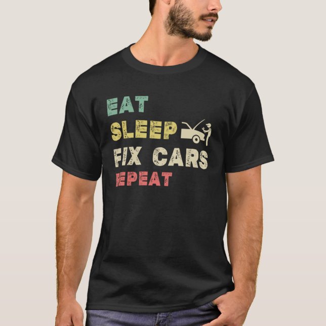T-shirt Auto mechanic work graduation service car mechanic (Devant)