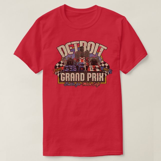 T-shirt Auto Racing Detroit Grand Prix 1982  (Design devant)
