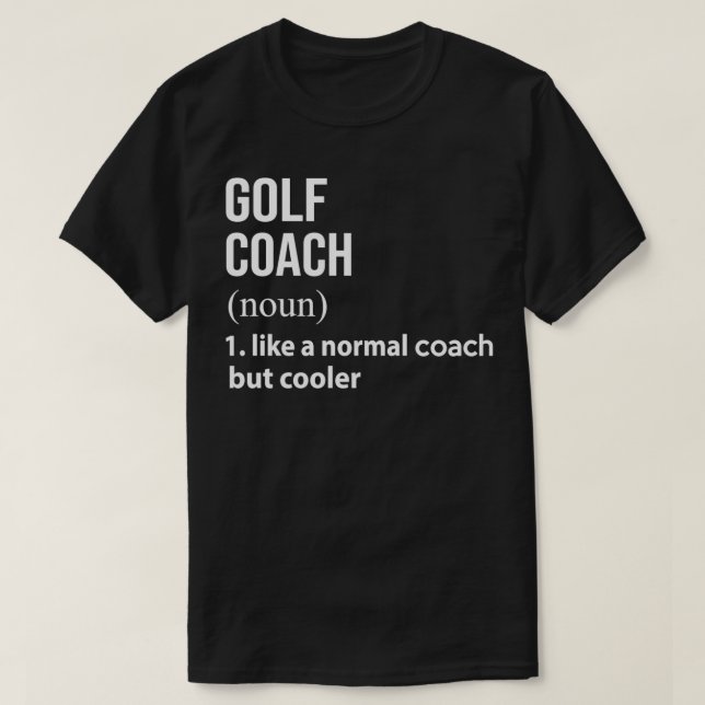 T-shirt Autocar de golf comme un entraîneur normal mais gl (Design devant)