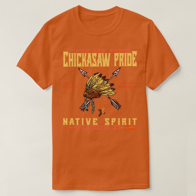 T-SHIRT AUTOCHTONE AMÉRICAINE CHICKASAW FIDE SPIRIT  (Design devant)