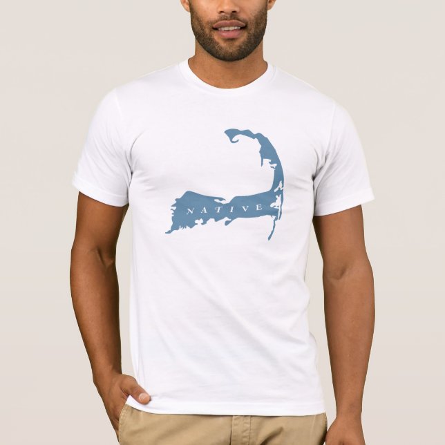 T-shirt autochtone de Cape Cod (bleu) (Devant)